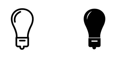 Ampul simgesi illüstrasyon vektör tasarım şablonu