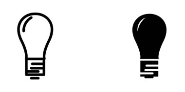 Ampul simgesi illüstrasyon vektör tasarım şablonu