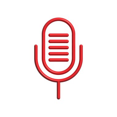 Mic simge illüstrasyon vektör tasarım şablonu