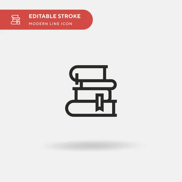 Libro Icono Vector Simple Plantilla Diseño Símbolo Ilustración Para Elemento — Vector de stock