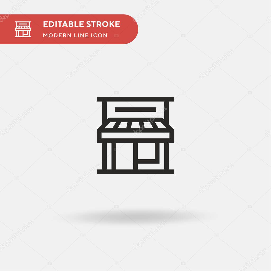 Shop Simple vector icon. Illustration symbol design template for web mobile UI element. Perfect color modern pictogram on editable stroke. Shop icons for your business project