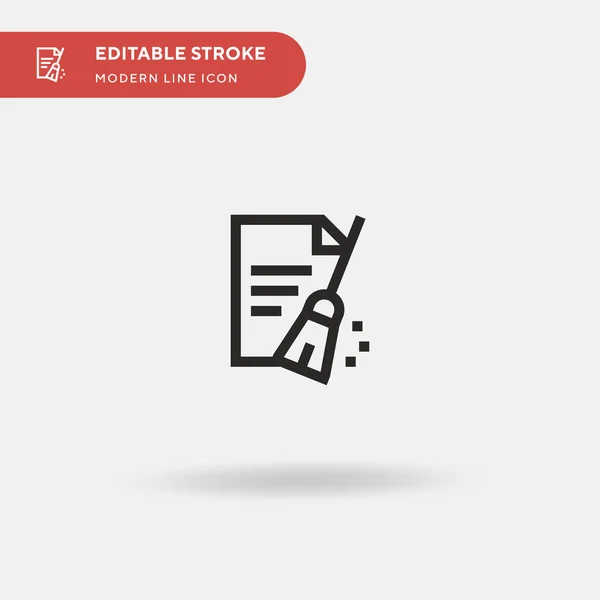 Limpieza Datos Icono Vector Simple Plantilla Diseño Símbolo Ilustración Para — Vector de stock