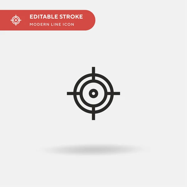 Crosshair Icône vectorielle simple. Modèle de conception de symbole d'illustration pour l'élément d'interface utilisateur mobile Web. Pictogramme moderne de couleur parfaite sur coup modifiable. Icônes Crosshair pour votre projet d'entreprise — Image vectorielle