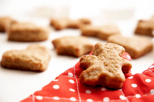 oven mitt with gingerbread and cookies