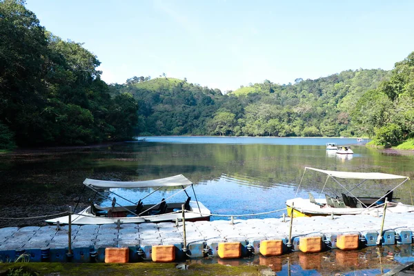 Bootsfahrt Auf Dem Pookkode See Wayanad Kerala Einem Malerischen Süßwassersee — Stockfoto