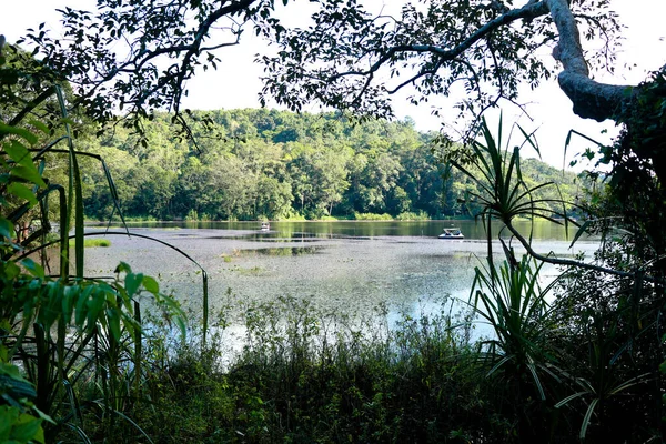 Passeios Barco Lago Pookkode Wayanad Kerala Lago Água Doce Cênica — Fotografia de Stock