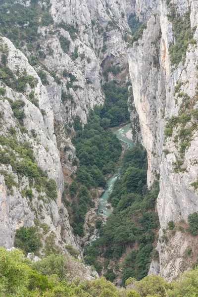 Blick Auf Die Berge Und Den Fluss Der Verdonschlucht Südfrankreich — Stockfoto