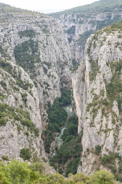 Blick Auf Die Berge Und Den Fluss Der Verdonschlucht Südfrankreich — Stockfoto