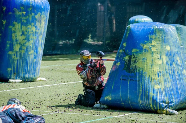 Russia Stavopol 2018 Federazione Russa Paintball Fase Competizioni Qualificazione Nel — Foto Stock