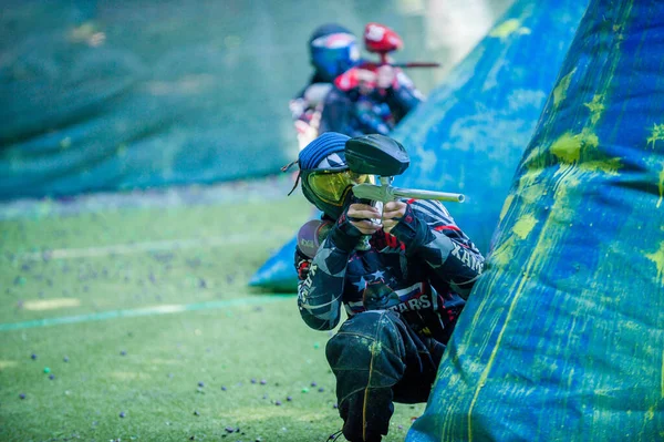 Ryssland Stavopol 2018 Ryska Paintball Federation Steg Kvalificerande Tävlingar Sport — Stockfoto