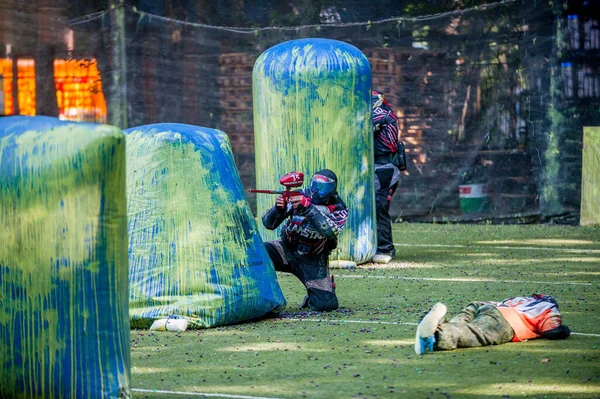 Russia Stavopol 2018 Federazione Russa Paintball Fase Competizioni Qualificazione Nel — Foto Stock