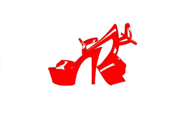 Striptiz ayakkabıları. Yüksek topuklu ayakkabılar. Poledance için üç şerit, egzotik, plastik şerit. Mağaza kataloğu için şeritler. İzole ayakkabılar beyaz siyah zeminde soyuluyor.