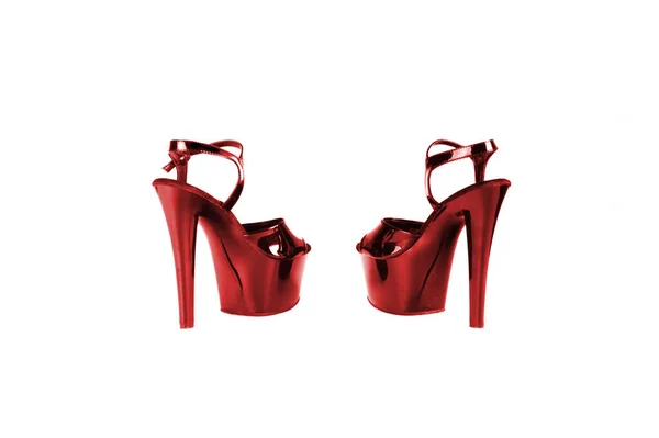 Chaussures Striptease Des Chaussures Talons Hauts Bandes Trois Pour Poledance — Photo