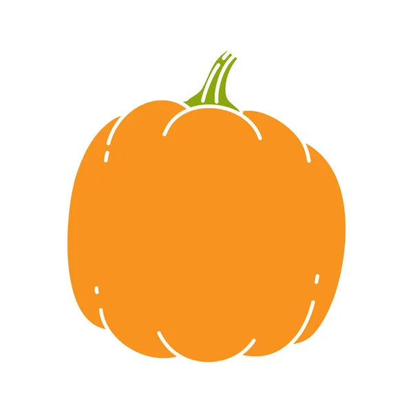 Illustration Citrouille Orange Dans Style Doodle Citrouille Symbole Halloween Automne — Image vectorielle