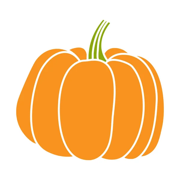 Illustration Citrouille Orange Dans Style Doodle Citrouille Symbole Halloween Automne — Image vectorielle