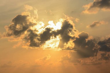 background sunset on the sea at Maldive