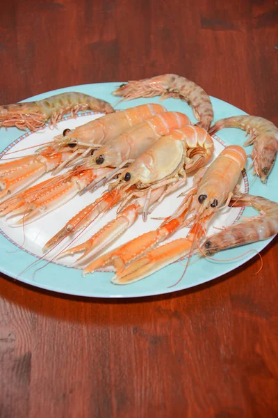 Vers Gevangen Italiaanse Scampi Voor Originele Smakelijke Italiaanse Recepten — Stockfoto