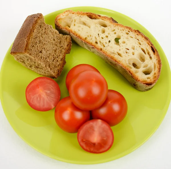 Régime méditerranéen pain italien et tomate — Photo