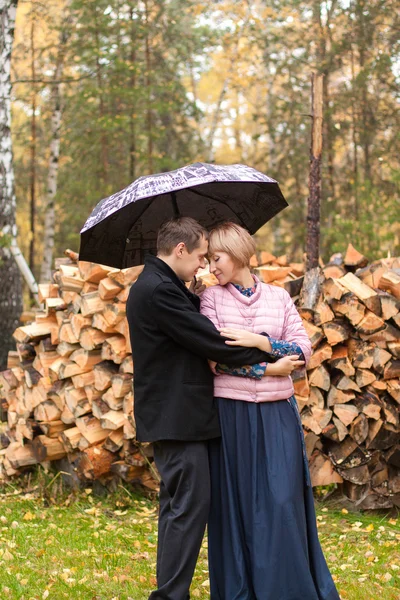 Gåtur i parken - Stock-foto