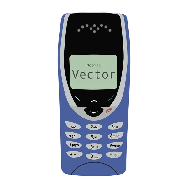Teléfono móvil antiguo — Vector de stock