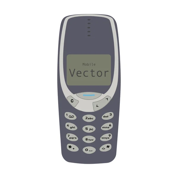 Teléfono móvil antiguo — Vector de stock