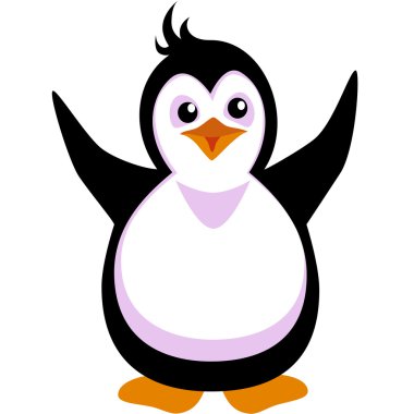 Penguen. Vektör görüntü. Grafik Sanatlar.