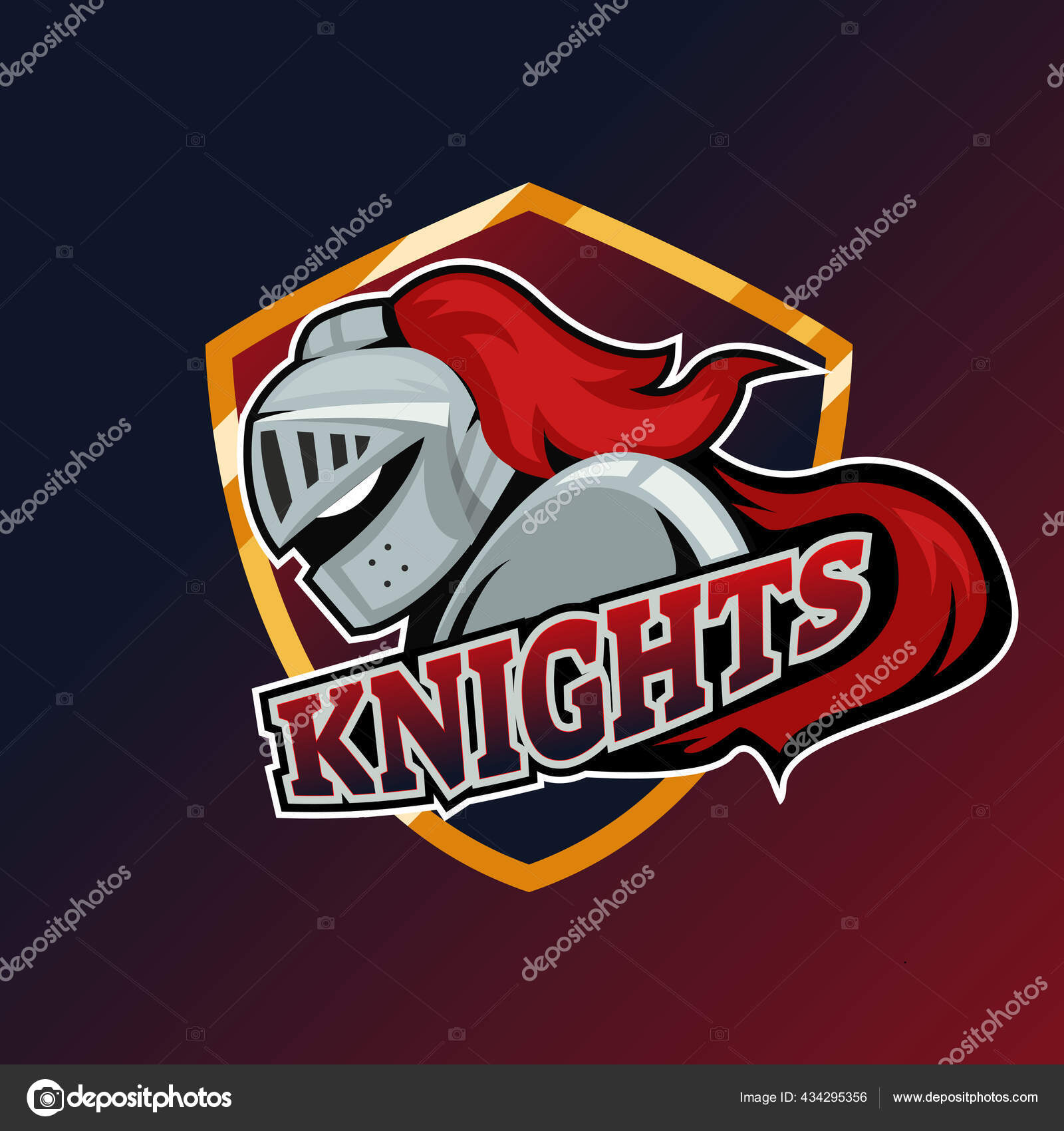 Design do diabo no logotipo do jogo de mascote de esports de estilo de  ilustração