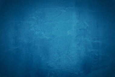 Vintage grunge mavi beton doku stüdyo duvarı arka planı vignette ile.
