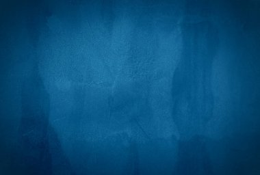 Vintage grunge mavi beton doku stüdyo duvarı arka planı vignette ile.