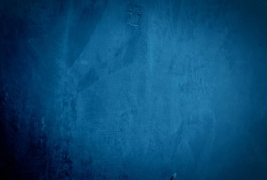 Eski grunge mavi beton desen duvar arkaplanı vignette ile.