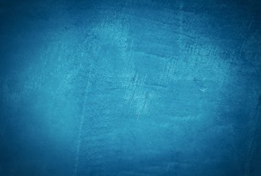 Eski grunge mavi beton desen duvar arkaplanı vignette ile.