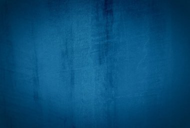 Vintage grunge mavi beton doku stüdyo duvarı arka planı vignette ile.