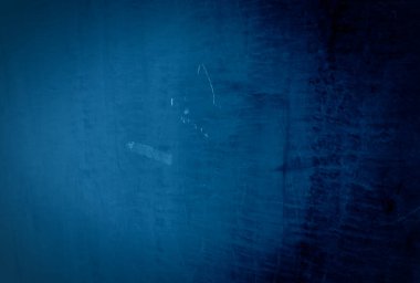 Vintage grunge mavi beton doku stüdyo duvarı arka planı vignette ile.