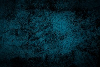 Vintage grunge mavi beton doku stüdyo duvarı arka planı vignette ile.