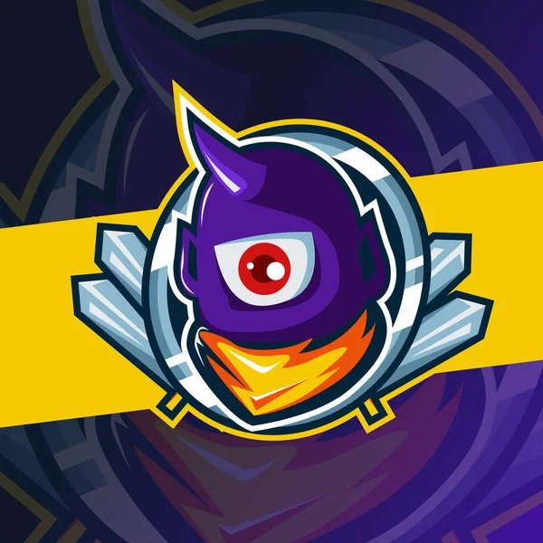 Modèle de logo esport de mascotte d'abeille ou de frelon, adapté à votre équipe de jeu, votre entreprise et votre marque personnelle — Image vectorielle