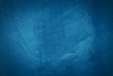 Vintage grunge mavi beton doku stüdyo duvarı arka planı vignette ile.