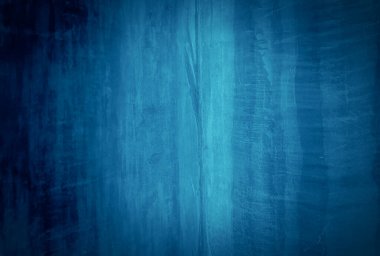 Vintage grunge mavi beton doku stüdyo duvarı arka planı vignette ile.