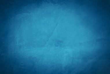 Eski grunge mavi beton desen duvar arkaplanı vignette ile.