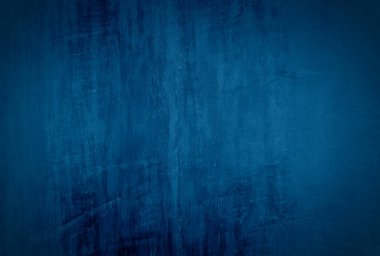 Vintage grunge mavi beton doku stüdyo duvarı arka planı vignette ile.