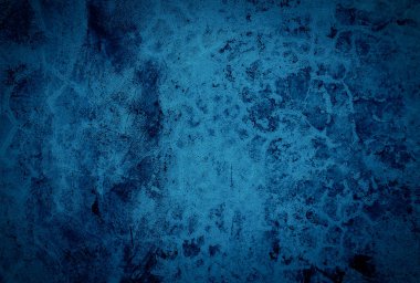 Vintage grunge mavi beton doku stüdyo duvarı arka planı vignette ile.