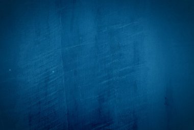 Vintage grunge mavi beton doku stüdyo duvarı arka planı vignette ile.