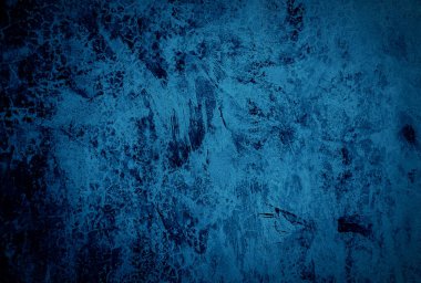 Vintage grunge mavi beton doku stüdyo duvarı arka planı vignette ile.