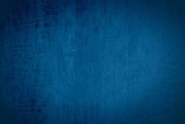 Vintage grunge mavi beton doku stüdyo duvarı arka planı vignette ile.