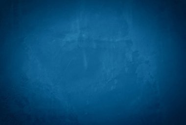 Eski grunge mavi beton desen duvar arkaplanı vignette ile.