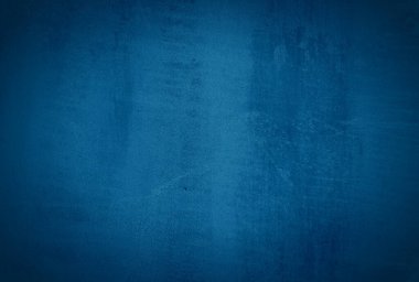 Vintage grunge mavi beton doku stüdyo duvarı arka planı vignette ile.