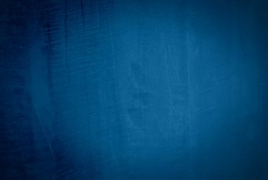 Vintage grunge mavi beton doku stüdyo duvarı arka planı vignette ile.