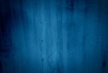 Vintage grunge mavi beton doku stüdyo duvarı arka planı vignette ile.