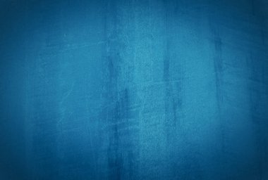 Vintage grunge mavi beton doku stüdyo duvarı arka planı vignette ile.