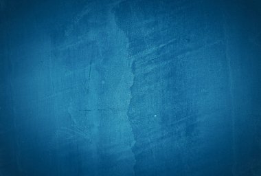 Vintage grunge mavi beton doku stüdyo duvarı arka planı vignette ile.