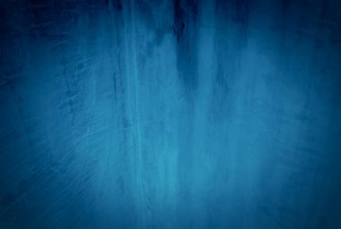 Vintage grunge mavi beton doku stüdyo duvarı arka planı vignette ile.